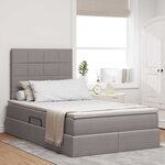 vidaXL Lit de Rangement Taupe 120 x 200 cm Cuir synthétique