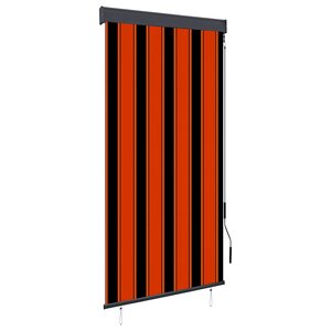 vidaXL Store roulant d'extérieur 80x250 cm Orange et marron