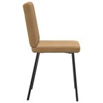vidaXL Chaises à manger lot de 6 marron velours