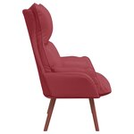Chaise Relaxante vidaXL Rouge Vin Similicuir