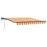 vidaXL Auvent Rétractable jaune et orange 350 x 250 cm tissu