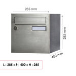 Boite aux lettres Rivage 2 portes inox brossé