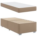 vidaXL Cadre de lit avec matelas Cappuccino 80 x 200 cm tissu