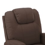 Vidaxl fauteuil releveur inclinable marron similicuir