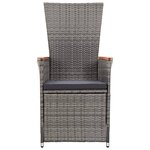 vidaXL Ensemble à manger de jardin avec coussins 9 Pièces Gris