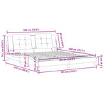vidaXL Cadre de lit sans matelas noir 180x200 cm similicuir