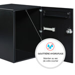 Boite à colis Eclipse 1 porte noir mat RAL 9005 M