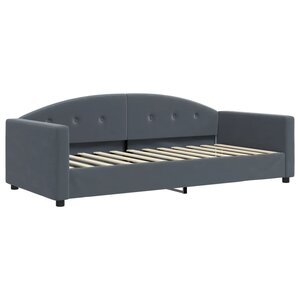 vidaXL Lit de repos sans matelas gris foncé 90x200 cm velours