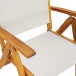 vidaXL Chaises pliables de jardin lot de 2 bois d'acacia et textilène