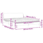 vidaXL Lit avec matelas Dover cappuccino 180x200 cm similicuir
