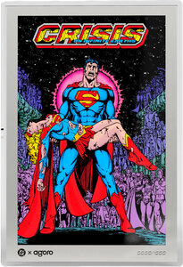 Monnaie CRISIS ON INFINITE EARTHS 1985 DC Death of Supergirl 1 Oz Feuille Argent 2$ Niue 2026 (PRÉCOMMANDE)