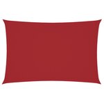 vidaXL Voile de parasol tissu oxford rectangulaire 2x4 m rouge