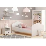 Table de Chevet Emi blanc noir