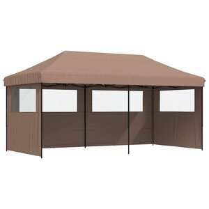 vidaXL Tente de fête 292 x 580 x 315 cm Marron Tissu Oxford