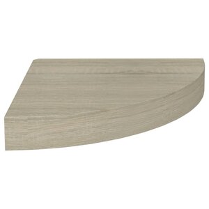 vidaXL Étagère d'angle flottante chêne 25x25x3 8 cm MDF