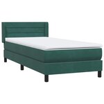 vidaXL Sommier à lattes de lit et matelas vert foncé 80x220 cm velours