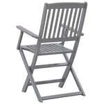 vidaXL Chaises pliables d'extérieur lot de 8 Bois d'acacia solide