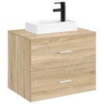 vidaXL Lavabo de salle de bains Noir Mat 40 5 x 22 5 x 11 5 cm métal