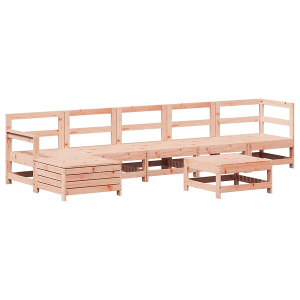 vidaXL Salon de jardin 7 Pièces bois massif douglas