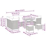 vidaXL Ensemble de canapé de jardin 10 Pièces Noir polyrotin