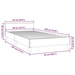 vidaXL Cadre de lit avec tête de lit sans matelas gris 90x190 cm