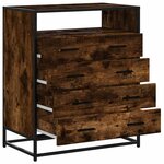 vidaXL Commode chêne fumé 70x41x83 5 cm bois d'ingénierie