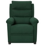 vidaXL Fauteuil inclinable électrique Vert foncé Tissu