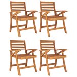 vidaXL Ensemble à manger de jardin 5 Pièces Bois d'acacia solide
