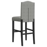 vidaXL Chaises de bar lot de 2 bois massif d'hévéa et tissu