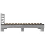 vidaXL Cadre de lit sans matelas sonoma gris 100x200 cm