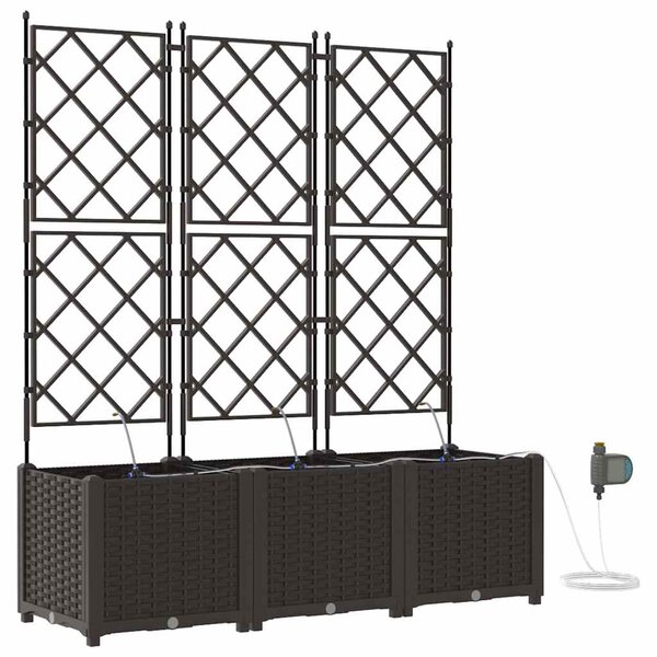 vidaXL Pots de jardin Marron 120 x 40 x 142 cm Acier