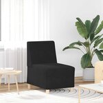 vidaXL Unité de Sofa Modulaire Sans Accoudoirs 3 Pièces Noir