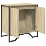 vidaXL Armoire lavabo de salle de bain chêne sonoma 60x35x60 cm