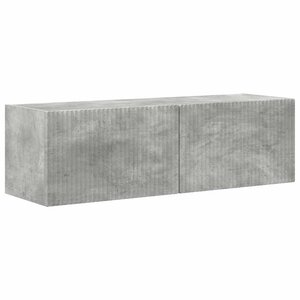 vidaXL Meuble TV mural Béton 98 x 31 x 29 5 cm Bois d'ingénierie