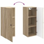 vidaXL Armoire Murale 33 x 34 5 x 90 cm Bois d'ingénierie Chêne Sonoma