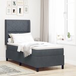 vidaXL Lit Box Spring avec Matelas Gris Foncé 80x200 cm Velours