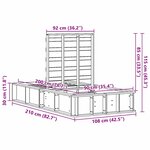 vidaXL Cadre de lit avec stockage Blanc 100 x 200 cm Bois massif