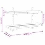 vidaXL Étagère Murale avec étagère Marron 100 x 26 x 60 cm Bambou