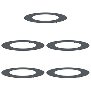 vidaXL adapté pour anneaux d'arbre plats 5 Pièces Anthracite Ø50 / 80 cm