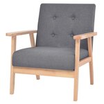 vidaXL Ensemble de canapés 3 Pièces Tissu Gris foncé