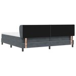 Lit Box Spring avec Matelas Gris Foncé 200x200 cm Velours