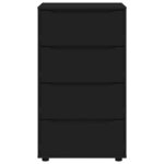 vidaXL Armoires de rangement 2 Pièces Noir 60 x 48 x 105 cm