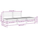 vidaXL Canapé de jardin 3 places bois massif de douglas