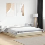 vidaXL Cadre de lit avec lumières LED sans matelas 160x200 cm