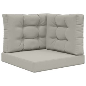 vidaXL Coussin de canapé d'extérieur 3 Pièces Gris Polyester
