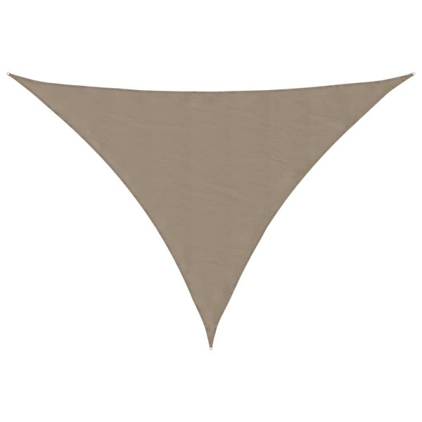 vidaXL Voile de parasol tissu oxford triangulaire 5x7x7 m taupe