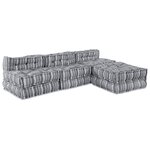 vidaXL Coussin 4 Pièces Gris clair 70 x 70 x 54 cm Polyester