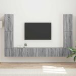 vidaXL Ensemble meuble TV 8 Pièces Gris Sonoma Bois d'ingénierie