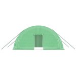 vidaXL Serre avec cadre en acier vert 12 m² 6x2x2 85 m