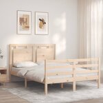 vidaXL Cadre de lit sans matelas 140x200 cm bois massif